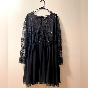 Black Sparkly Holiday/ New Years Dress- Chic Soul 2x